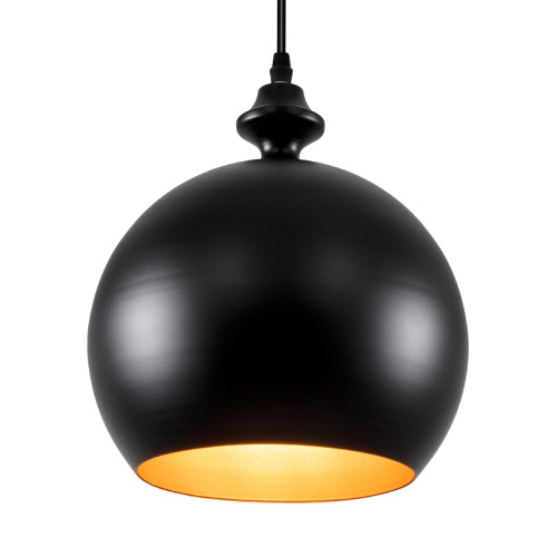 ROCKFORD 01287-B Модерна висяща таванна лампа Единична светлина Черна метална камбана Φ24 x H27cm