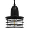 MANHATTAN 01456 Модерна индустриална висяща лампа за таван Единична светлина Метална черна камбана Φ11 x H14cm