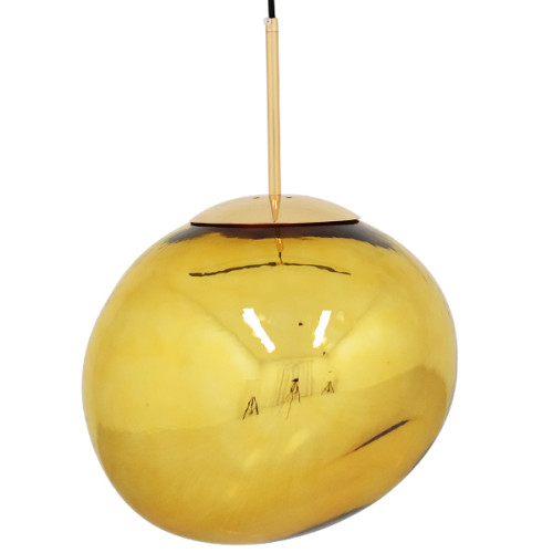 DIXAR 01466 Модерна висяща таванна лампа Единична светлина Стъклено злато Φ36 x H45cm