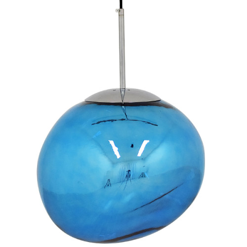 DIXAR BLUE 01467 Модерна висяща таванна лампа Единична светлина, стъклено синьо Φ36 x H45cm