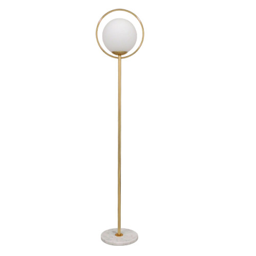 VERSAILLES 01543 Модерна подова лампа Единична светлина метално злато с млечно стъкло Φ35 x H170cm