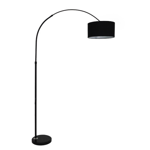 IMPERIAL 01587 Модерна подова лампа с единична светлина, метален черен с капачка Φ34 x H172cm
