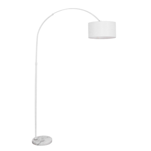 MAYA 01588-01 Модерна подова лампа с единична светлина метално бяло с капачка Φ34 x M85 x H172cm