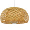  SAN TROPEZ 01626 Vintage Κρεμαστό Φωτιστικό Οροφής Μονόφωτο Καφέ Ξύλινο Bamboo Φ38 x Υ22cm
