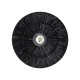 COLOMBO 02280 Boho Φωτιστικό Τοίχου - Απλίκα Μονόφωτο 1 x E27 AC 220-240V IP20 - Φ40 x Υ4.5cm - Μαύρη Φυσική Ράφια Άχυρο Πλέγμα - 5 Χρόνια Εγγύηση