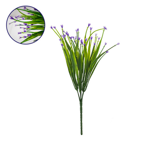  09079 Τεχνητό Φυτό Διακοσμητικό Μπουκέτο Aphyllanthes Μώβ M17cm x Υ30cm Π17cm με 7 Κλαδάκια