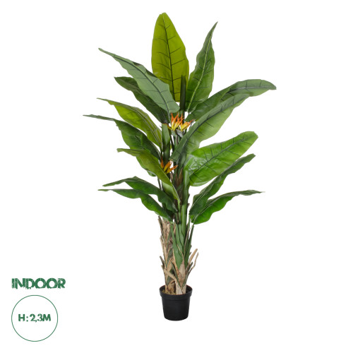 Artificial Garden BANANA STRELITZIA REGINAE 20381 Τεχνητό Διακοσμητικό Φυτό  Μπανανιά - Στρελίτσια - Πουλί του Παραδείσου Υ230cm