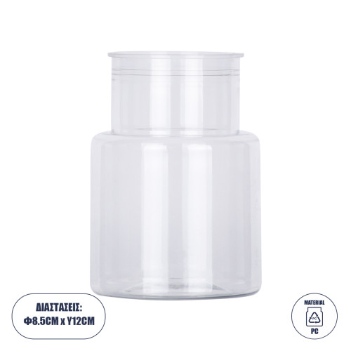  GRACE 35607 Декоративна ваза Пластмасова прозрачна Φ8,5 x H12cm