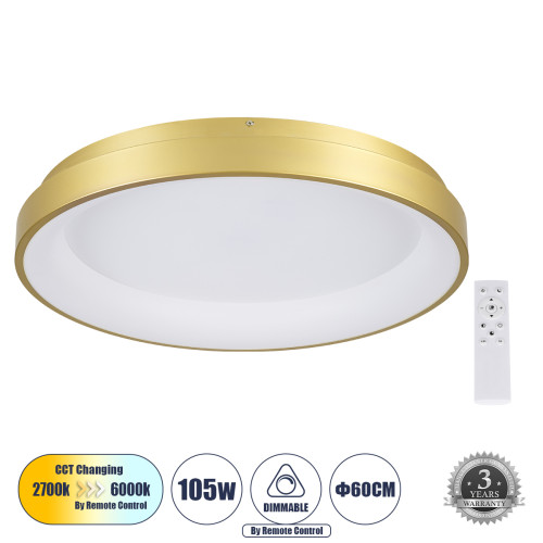 SALEM 61239 Таванна лампа Ring-Circle LED CCT 105W 12075lm 120° AC 220-240V