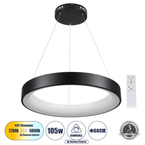 SALEM 61245 Висяща таванна лампа Ring-Circle LED CCT 105W 12075lm 120° AC 220-240V