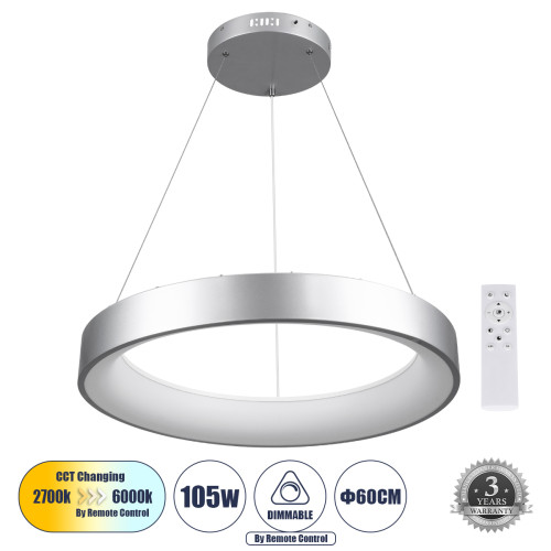 SALEM 61246 Висяща таванна лампа Ring-Circle LED CCT 105W 12075lm 120° AC 220-240V