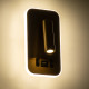 LADY-O 61366 Μοντέρνο Φωτιστικό Τοίχου - Απλίκα Ξενοδοχείου Bed Side LED 10W 1000lm 36° & 360° AC 220-240V - Reading Light & 360° Κρυφός Φωτισμός - Φορτιστής USB 3A - Μ10.5 x Π10 x Υ18.5cm - Φυσικό Λευκό 4500K - Χρυσό Βούρτσας