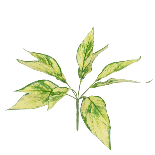  AUCUBA 78223 Τεχνητό Φυτό Κηληδωμένη Δάφνη - Μπουκέτο Διακοσμητικών Φυτών - Κλαδιών με Φύλλωμα Πράσινο - Κίτρινο Υ25cm