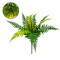  78258 Τεχνητό Φυτό Μπουκέτο Διακοσμητικών Κλαδιών με Πράσινο Φύλλωμα Άγριας Φτέρης M60 x Υ40 x Π60cm