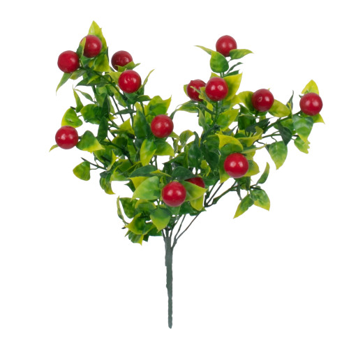 BUTCHERS BROOM 78268 Изкуствено растение метла - Букет от декоративни растения - Клони с листа Зелено - Червено - Жълто H30cm