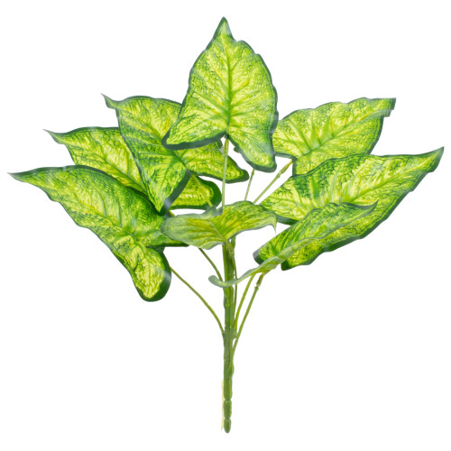  СЛОНСКИ УШИ 78273 Изкуствено растение колоказия - Букет от декоративни растения - Клони с листа Зелено - Жълто H40cm