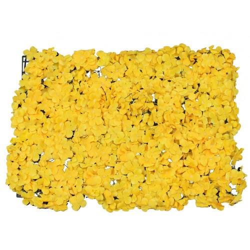  78317 Συνθετικό Πάνελ Λουλουδιών - Κάθετος Κήπος Ορτανσία Κίτρινο Μ60 x Υ40 x Π5cm