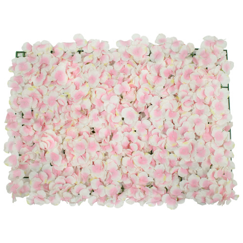  78322 Συνθετικό Πάνελ Λουλουδιών - Κάθετος Κήπος Άγρια Ορτανσία Ροζ/Λευκό Μ60 x Υ40 x Π5cm