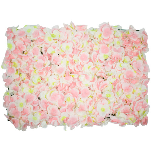  78323 Συνθετικό Πάνελ Λουλουδιών - Κάθετος Κήπος Άγρια Ορτανσία Ροζ/Λευκό/Κίτρινο Μ60 x Υ40 x Π5cm