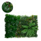  78428 Artificial - Συνθετικό Τεχνητό Διακοσμητικό Πάνελ Φυλλωσιάς - Κάθετος Κήπος Πυξάρι - Φτέρη - Μονστέρα - Αμάραντος - Πράσινο Μ60 x Υ40 x Π8cm