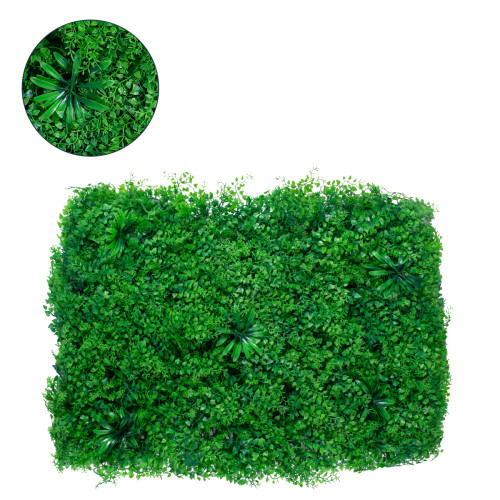  78435 Artificial - Συνθετικό Τεχνητό Διακοσμητικό Πάνελ Φυλλωσιάς - Κάθετος Κήπος Φύλλα Αγγελικής - Πράσινο Μ70 x Υ50 x Π8cm