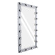 MAKEUP MIRROR-160x80-3 Μοντέρνος Καθρέπτης Μακιγιάζ με Πλαίσιο Φυσικού Ξύλου με Διακόπτη On/Off 20 x E27 AC220-240V - Μ80 x Π7 x Υ160cm - Γκρι Τσιμέντου