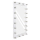 MAKEUP MIRROR-160x80-4 Μοντέρνος Καθρέπτης Μακιγιάζ με Πλαίσιο Φυσικού Ξύλου με Διακόπτη On/Off 20 x E27 AC220-240V - Μ80 x Π7 x Υ160cm - Λευκή Λάκα