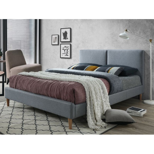 Тапицирано легло ACOMA със сива дамаска от текстил. 160х200 DIOMMI ACOMA160SZD
