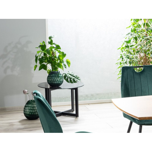 Холна маса Almeria B 60х60х45см стъкло/черен мат DIOMMI ALMERIABCCFI60