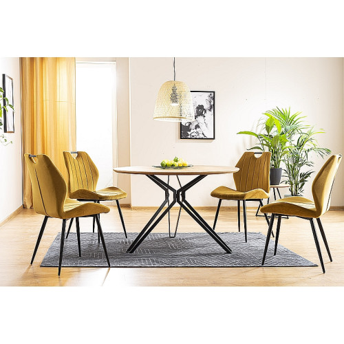 Тапициран стол Arco 51x51x91 къри кадифе/черно DIOMMI ARCOVCCU 80-055 Тапициран стол Arco 51x51x91 къри кадифе/черно DIOMMI ARCOVCCU 80-055