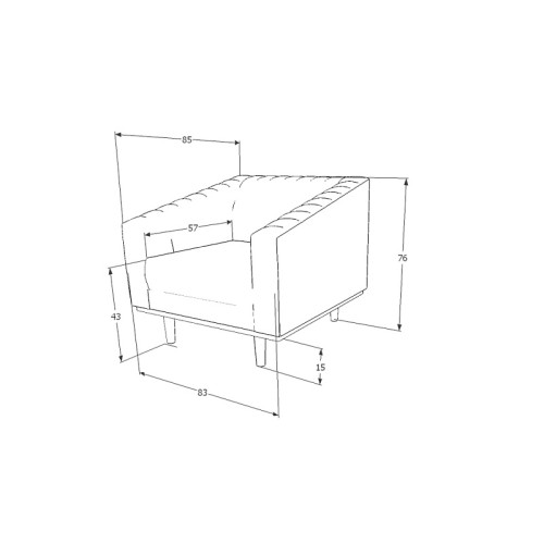 Тапициран фотьойл Asprey 1 83x85x78 сиво кадифе/венге DIOMMI ASPREY1VSZ14 80-073