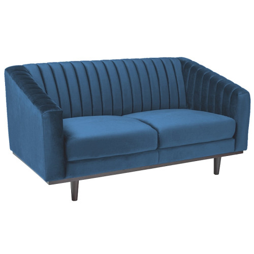 Двуместен диван Asprey2 150x85x78 тъмно синьо кадифе/венге DIOMMI ASPREY2VGR86 80-1562
