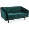 Двуместен диван Asprey2 150x85x78 зелено кадифе/венге DIOMMI ASPREY2VZ78 80-1561