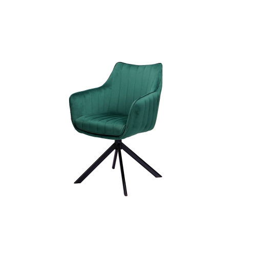 Тапициран стол Azalia 61x44x86 зелено кадифе/черно DIOMMI AZALIAVCZ 80-212