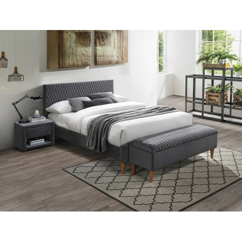 Нощно шкафче Azurro 50x35x40 сиво кадифе DIOMMI AZURROVSNSZ 80-240 Нощно шкафче Azurro 50x35x40 сиво кадифе DIOMMI AZURROVSNSZ 80-240