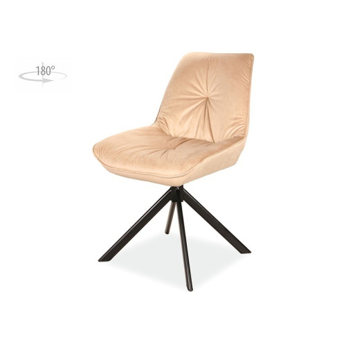 CHAIR BOOGIE AND VELVET BLACK FRAME / BEIGE BLUVEL 28 DIOMMI BOOGIEIVCBE