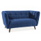Двуместен диван Castello2 142x85x78 тъмно синьо кадифе/венге DIOMMI CASTELLO2V86 80-1568