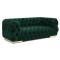  Двуместен диван Chester2 194x97x67 зелено кадифе/златисто DIOMMI CHESTER2VZ 80-627