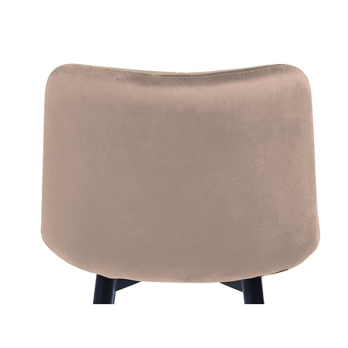 Тапициран бар стол Chic H2 45x37x92 бежово кадифе/черно DIOMMI CHICH2VCBE 80-962