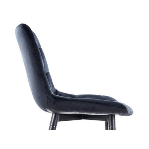Тапициран бар стол Chic H2 45x37x92 черно кадифе/черно DIOMMI CHICH2VCC 80-963
