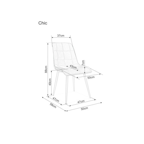 Тапициран стол CHIC синьо кадифе и златисто 50x43x88 DIOMMI CHICVZLGR Тапициран стол CHIC синьо кадифе и златисто 50x43x88 DIOMMI CHICVZLGR