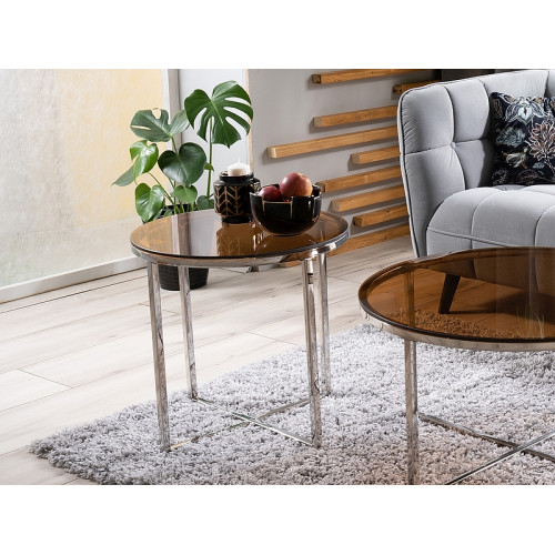 Холна маса Crystal B 55х55х55см кехлибар/сребро DIOMMI CRYSTALBCTS Холна маса Crystal B 55х55х55см кехлибар/сребро DIOMMI CRYSTALBCTS