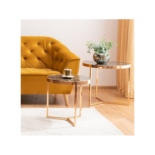 Комплект маси Delia II  52х59х59/45х45х45х см мрамор/злато DIOMMI DELIAIIMAZL Комплект маси Delia II  52х59х59/45х45х45х см мрамор/злато DIOMMI DELIAIIMAZL