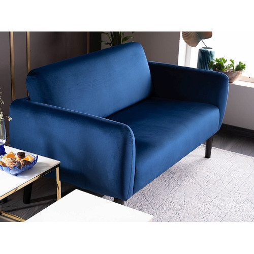 Диван ELSA 145x75x80cm кадифе синьо Bluvel 86 / венге DIOMMI ELSAVGW Диван ELSA 145x75x80cm кадифе синьо Bluvel 86 / венге DIOMMI ELSAVGW