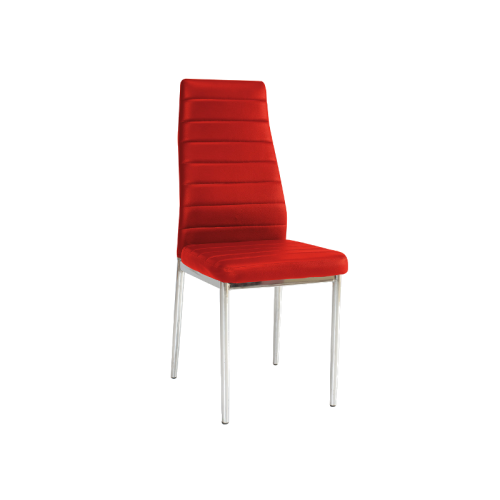  Тапициран стол H261 40x38x96 червен/хром DIOMMI H261CZ 80-466
