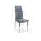 Тапициран стол H261 сиво кадифе и хром 40x38x96 DIOMMI H261VCHSZ