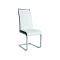 Тапициран стол H-441 41x42x102 бяло-черно/хром DIOMMI H441B 80-487