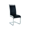 Тапициран стол H-441 41x42x102 черно-бял/хром DIOMMI H441CZ 80-483
