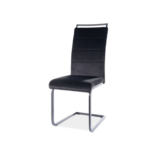 Тапициран стол H-441 черно кадифе и черно 41x42x102 DIOMMI H441VCC