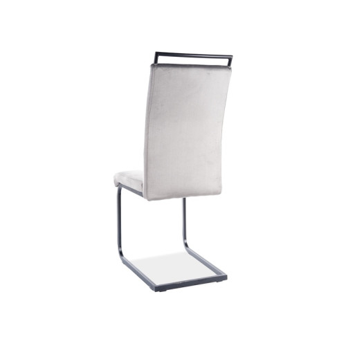 Тапициран стол H-441 сиво кадифе и черно 41x42x102 DIOMMI H441VCSZ